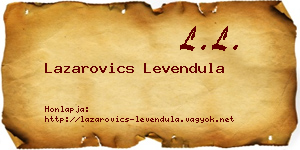 Lazarovics Levendula névjegykártya